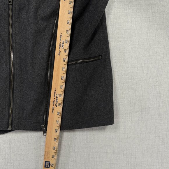 Vans Pike Moto Wool Blend Jacket Charcoal Gray Full Zip Front Size L Large - Picture 9 of 15